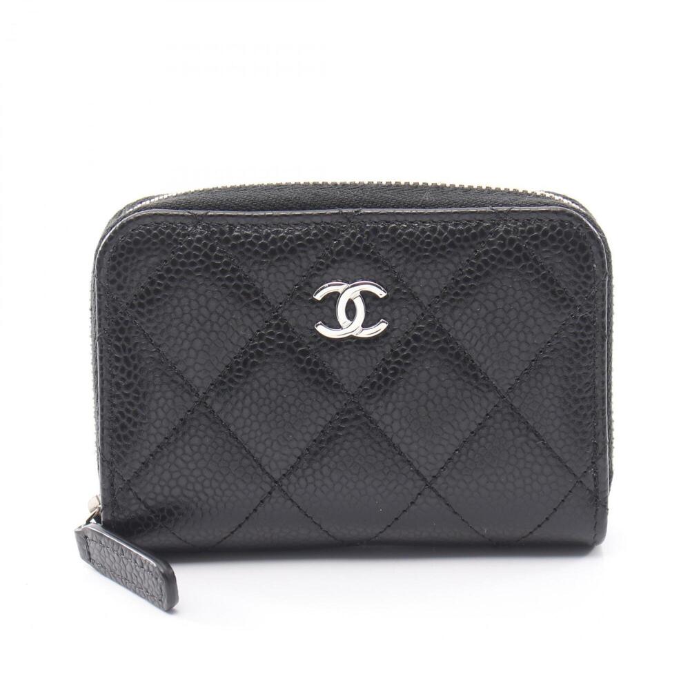 Chanel Authentic Black Caviar Leather Wallet